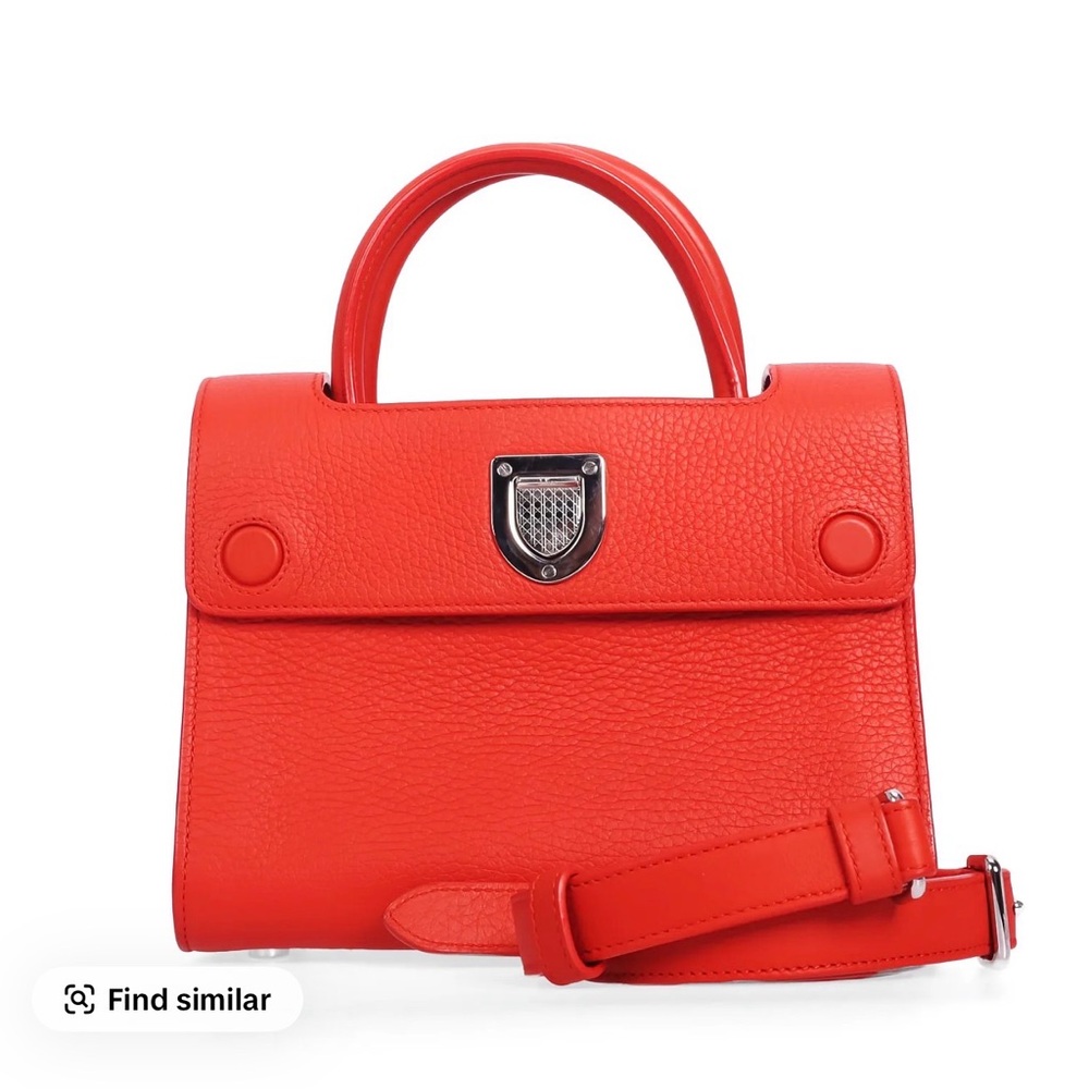 Dior Vibrant Red Leather Satchel